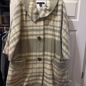 Marc by Marc Jacobs gray Plaid Wool Coat, Sz L